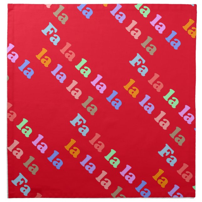 Christmas Song Lyric Cloth Napkin (Front)