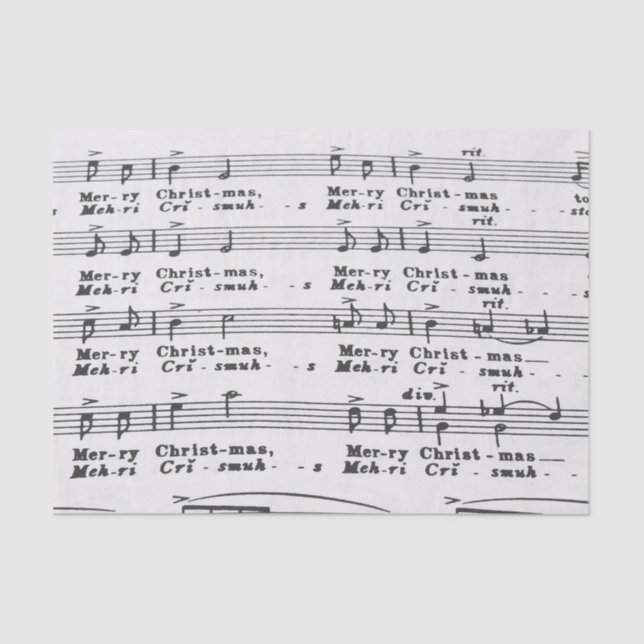 Christmas Song Sheet Music (Front)