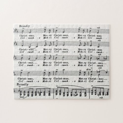 Christmas Song Sheet Music Jigsaw Puzzle