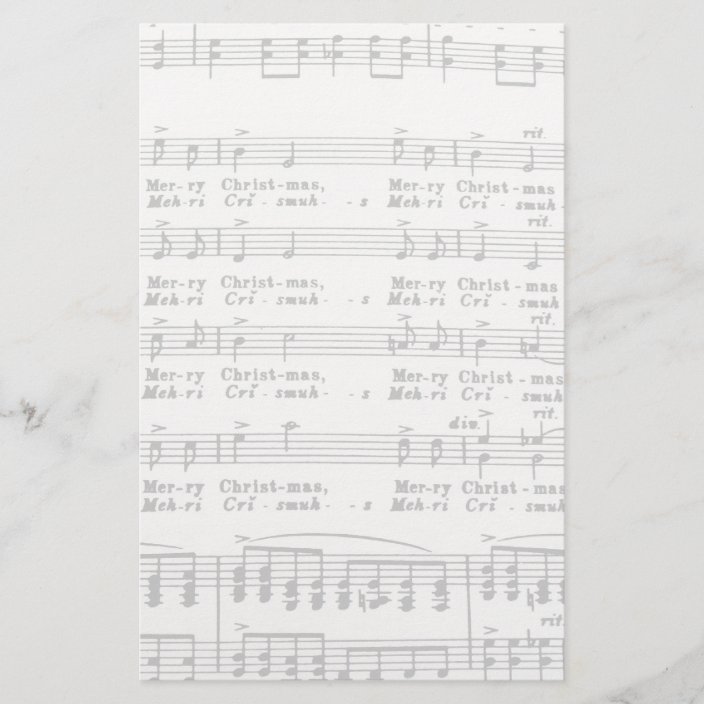 Christmas Song Sheet Music Stationery | Zazzle.com