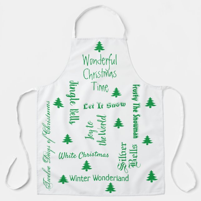 Christmas Songs Holiday Apron (Front)