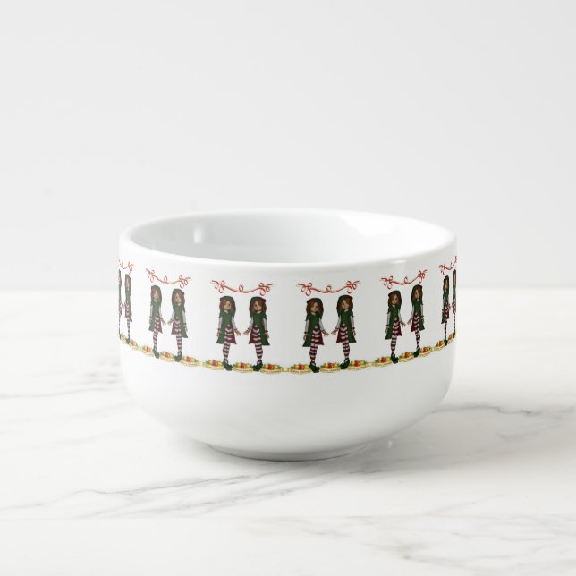 Christmas Soup Mug, Elf Mug (Front)