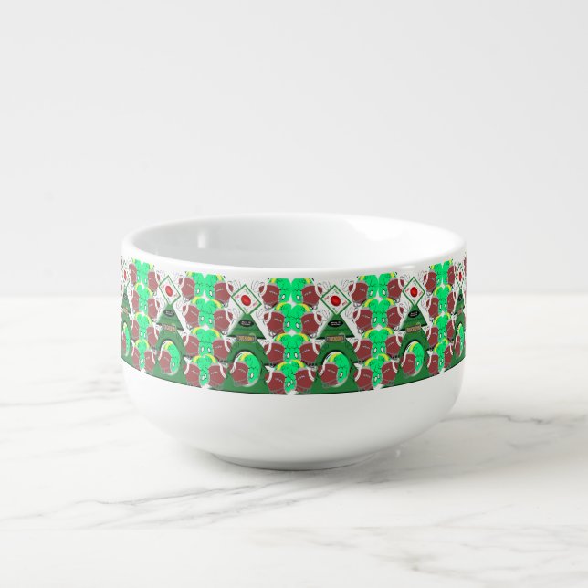 Christmas Soup Mug, Football Soup Mug Sports (Front)