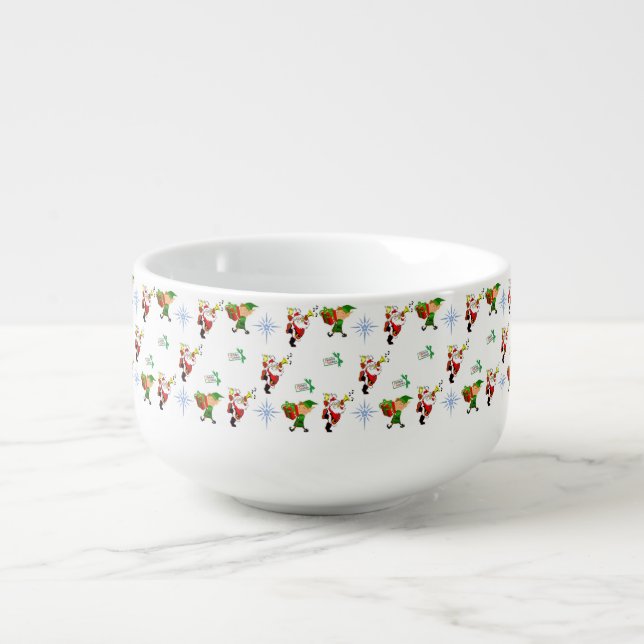 Christmas Soup Mug, Santa Mug (Front)