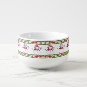 Christmas Soup Mug, Snowman Mug