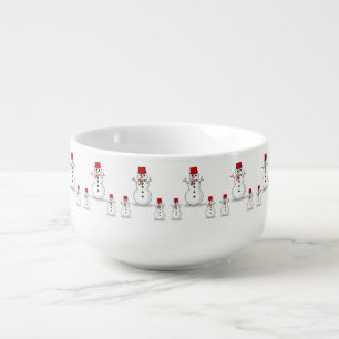 Christmas Soup Mug, Snowman Mug
