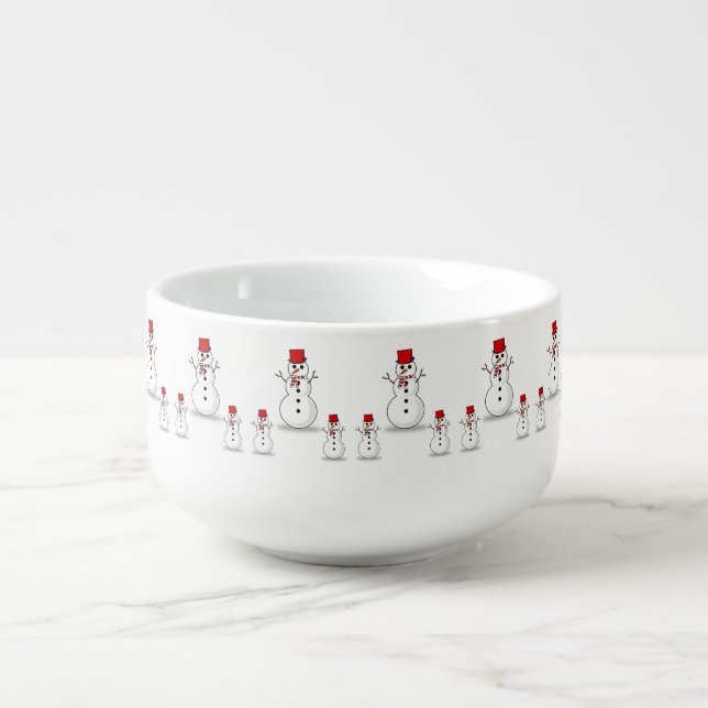 Christmas Soup Mug, Snowman Mug (Front)