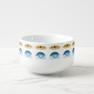 Christmas Soup Mug, Snowman Mug