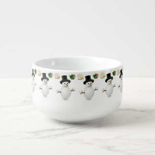 Christmas Soup Mug, Snowman Mug