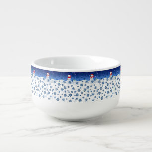Christmas Soup Mug, Snowman Mug