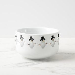 Christmas Soup Mug, Snowman Mug