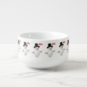 Christmas Soup Mug, Snowman Mug