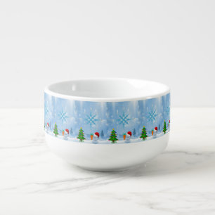 Christmas Soup Mug, Snowman Mug