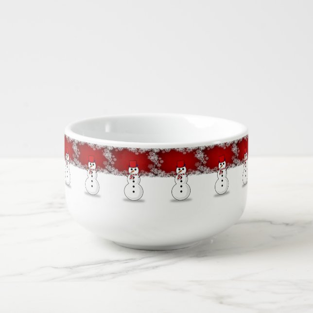 Christmas Soup Mug, Snowman Mug (Front)