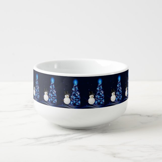 Christmas Soup Mug, Snowman Mug (Front)