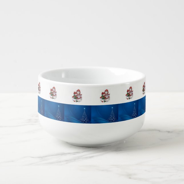 Christmas Soup Mug, Snowman Soup Mug (Front)