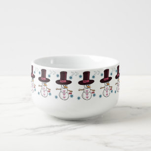 Christmas Soup Mug, Snowman Soup Mug