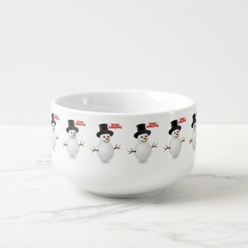 Christmas Soup Mug Snowman Soup Mug