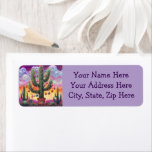 Christmas Southwest Saguaro Cactus Return Address Label
