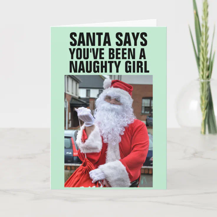CHRISTMAS SPANKING SANTA GREETING CARDS Zazzle