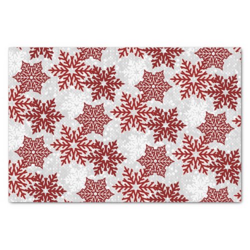 Christmas Sparkle Red  Snowflakes Tissue Paper