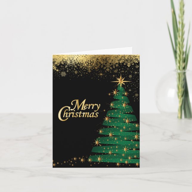 Christmas Sparkle Tree Holiday Card (Front)