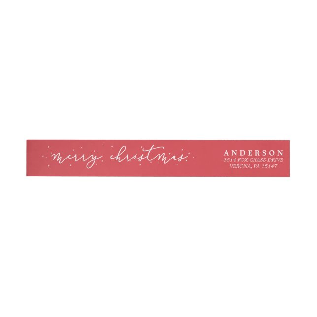 Christmas Sparkles | Merry Christmas Address Label (Individual)