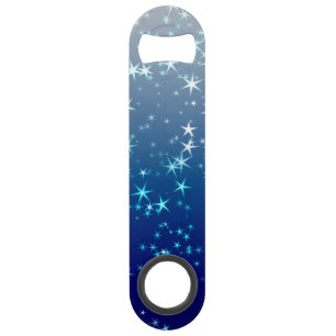 Christmas Sparkles Stars Blue Sky Bar Key