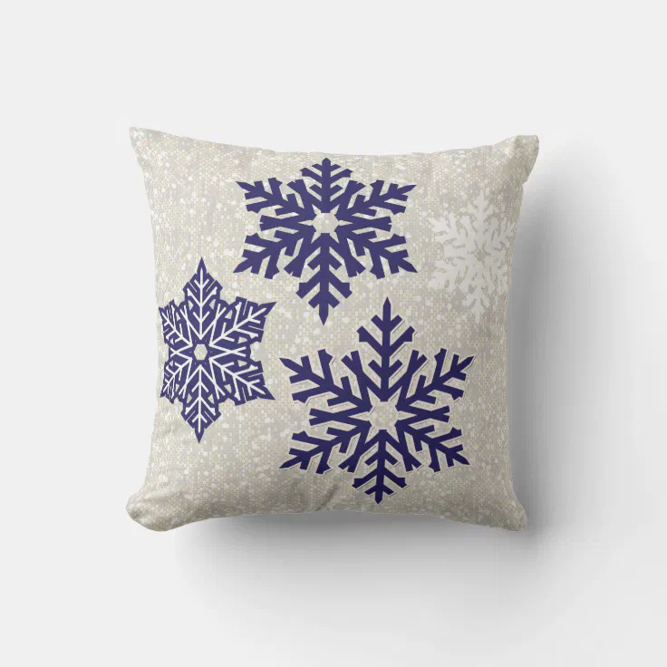Blue Bird Simple Design on 2 Sides Zipperless Throw Pillow 16 x 16 