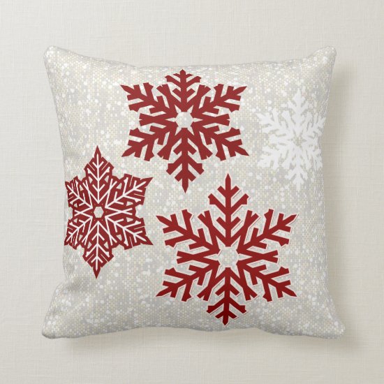 Christmas Sparkling Red Snowflakes