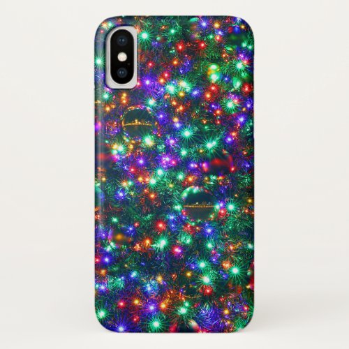 Christmas Sparkling Stars iPhone X Case