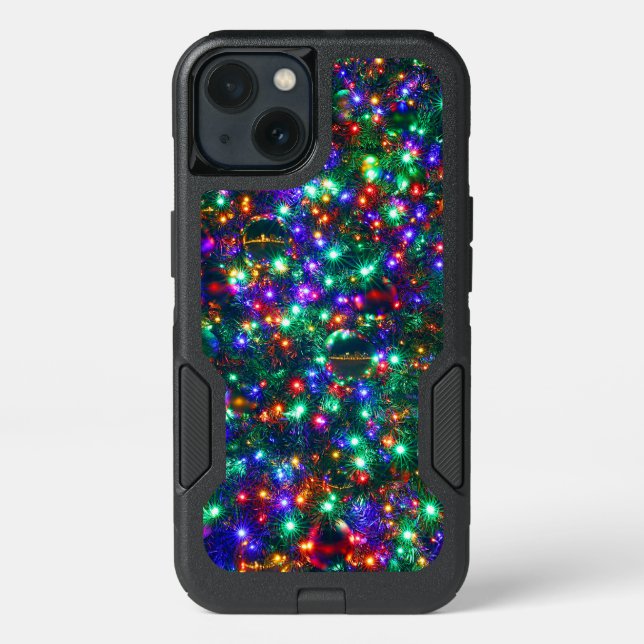 Christmas Sparkling Stars Otterbox iPhone Case (Back)