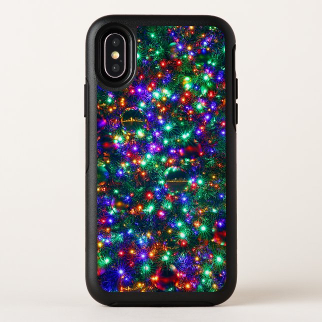 Christmas Sparkling Stars Otterbox iPhone Case (Back)