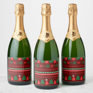 Christmas Sparkling Wine Label