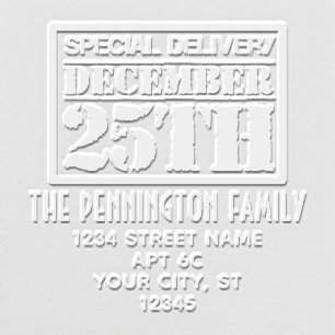 Christmas Special Delivery #2 Name Return Address Embosser