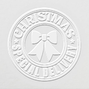 Christmas Special Delivery Coquette Bow Holiday Embosser