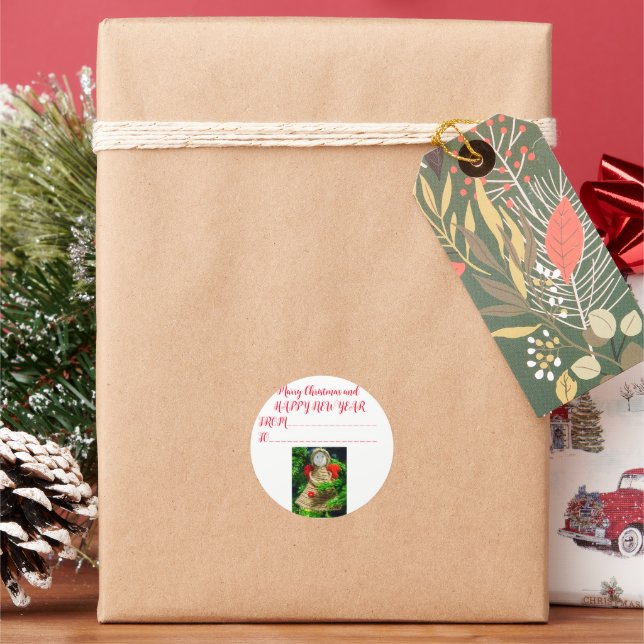 Christmas Special Delivery From Santa  Classic Round Sticker (Holiday)