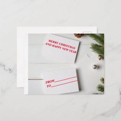 Christmas Special Delivery From Santa  Foil Holiday Postcard