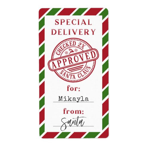 Christmas Special Delivery from Santa Gift Sticker