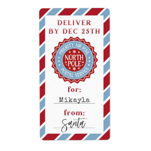 Christmas Special Delivery from Santa Gift Sticker