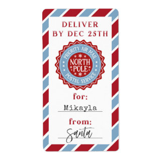 Christmas Special Delivery from Santa Gift Sticker