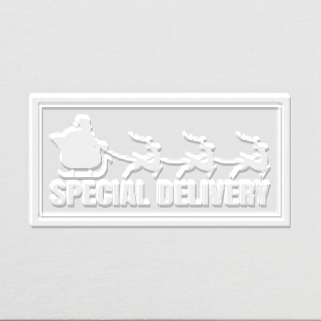 Christmas Special Delivery Sleigh Reindeer Holiday Embosser (Design)