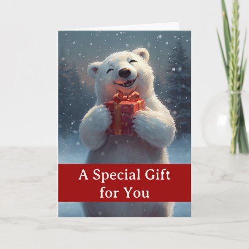 Christmas Special Gift for You with Polar Bear Card