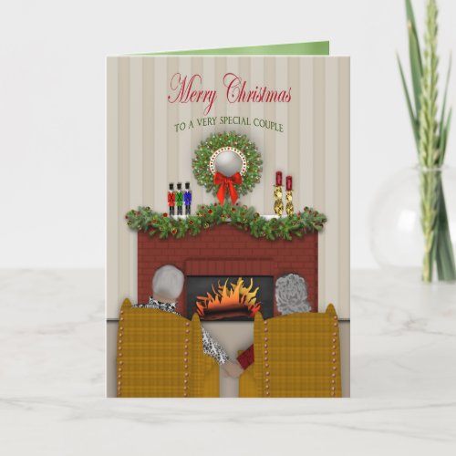 Christmas Special Senior Couples Holding Hands Card
