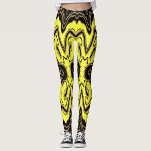Christmas Special yellow black"Ratti_Creative_Arts Leggings