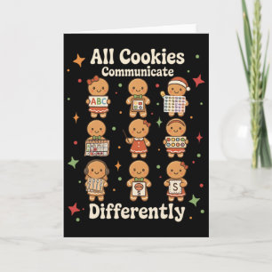 Christmas Sped Teacher All Cookies Communicate Dif Card