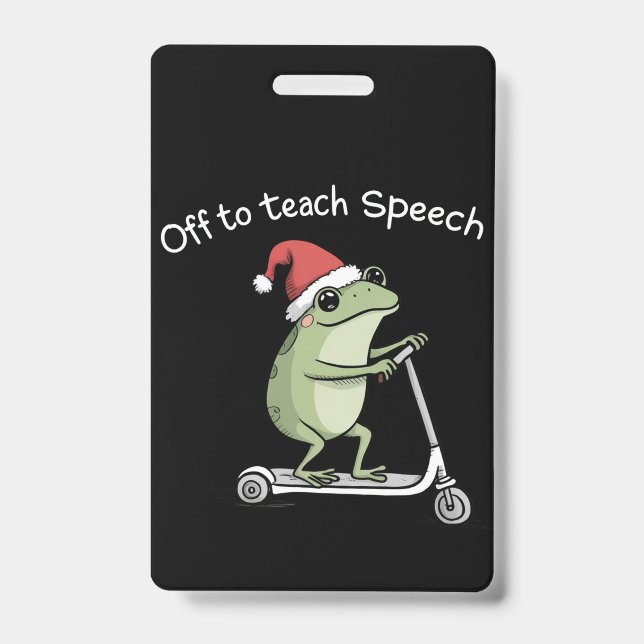 Christmas Speech Therapist SLP Communication  Badge (Front)