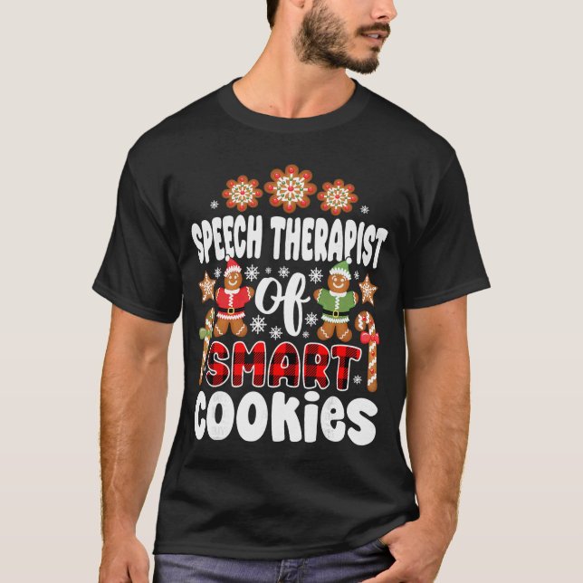 Christmas Speechherapist Of Smart Cookies Cute Gin T-Shirt (Front)
