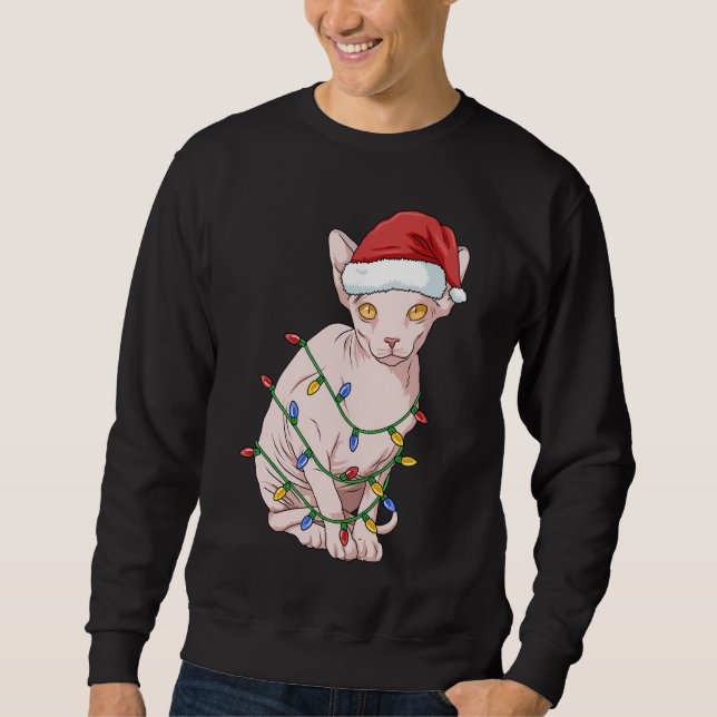 Christmas Sphynx Cat Gift Women Sphynx Cat Sweatshirt (Front)