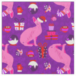 christmas sphynx cat santa sphinx pink fabric